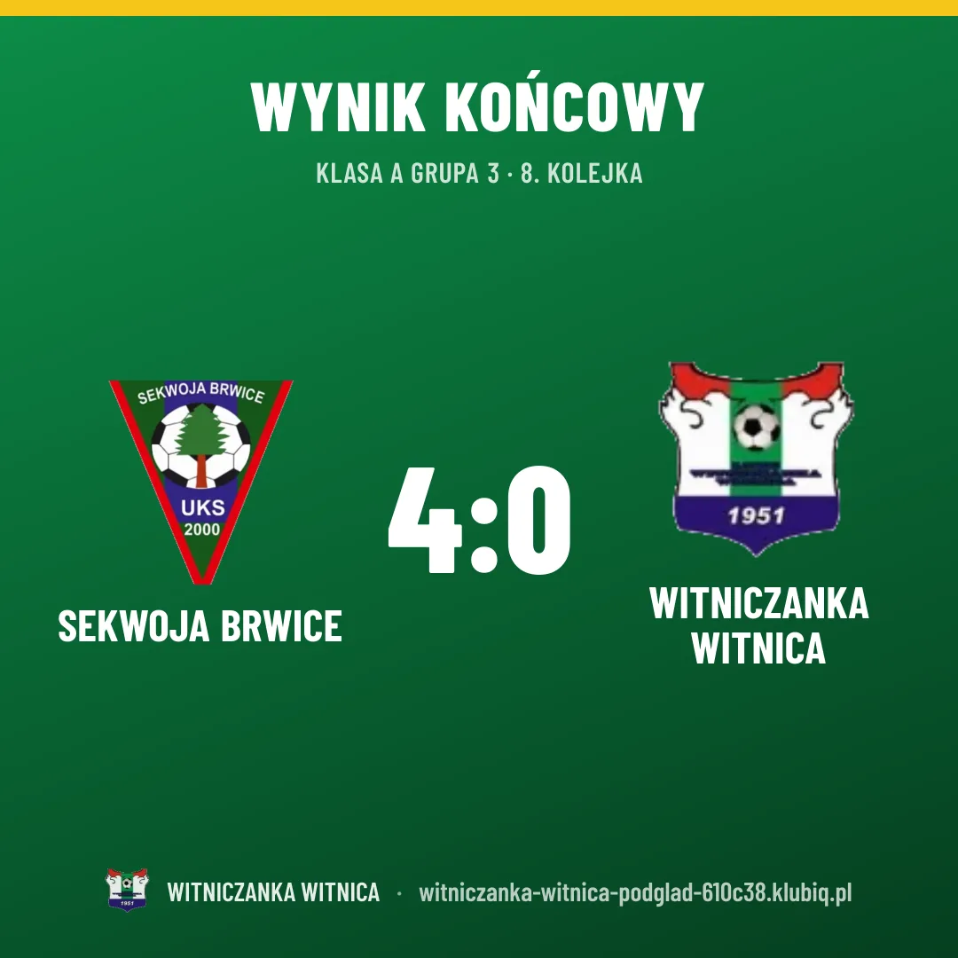 Sekwoja Brwice 4:0 Witniczanka Witnica